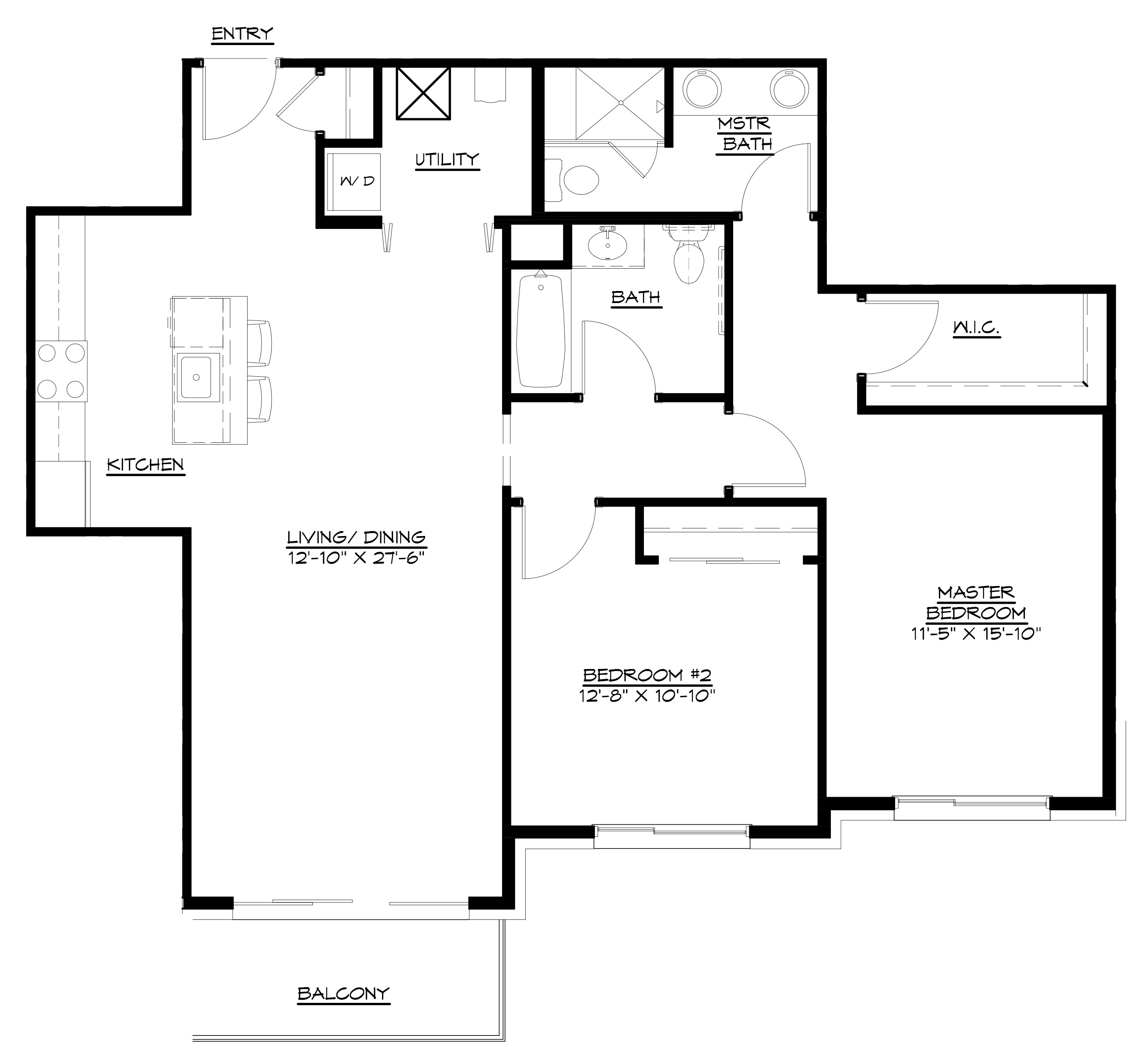 Fifty58 Floor Plan - 5058 Midland Paramus - Luxury Apartment - Type 2F